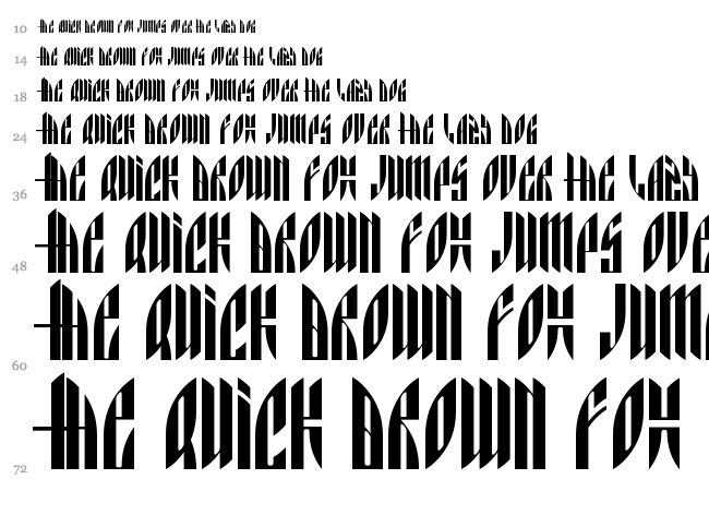 Angry Orange font waterfall